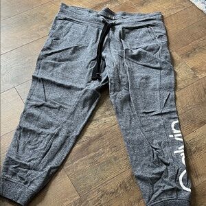 Calvin Klein Heather Gray Drawstring Jogger Sweatpants